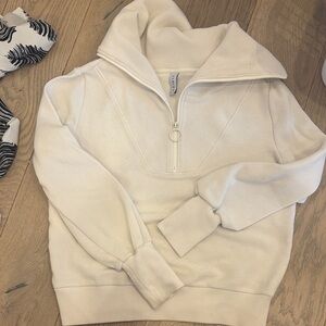 Varley Cream Half-Zip Women's Sweater